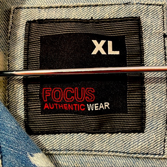 SALE: Focus Authentic Wear Acid Wash Denim Jacket - Picture 3 of 4